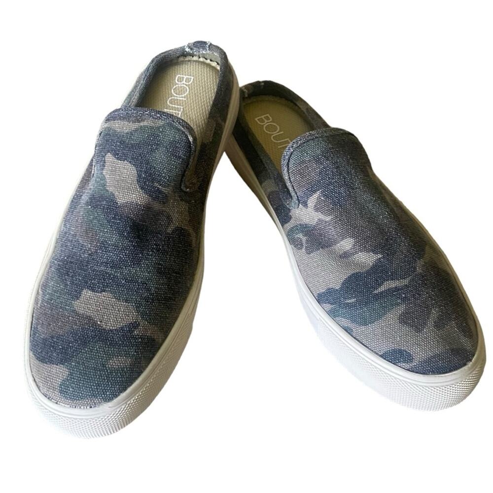 NWOT Boutique by Corkys Abbott, Slide-On Sneakers, Green Camo - Size 9 Comfy